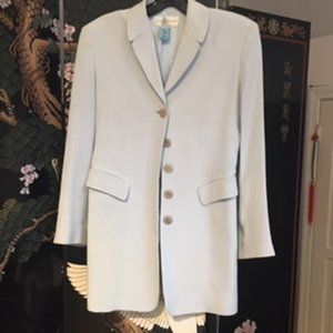 Vintage Pale Blue Silk PantSuit